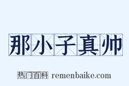 那小子真帅是什么意思的图片